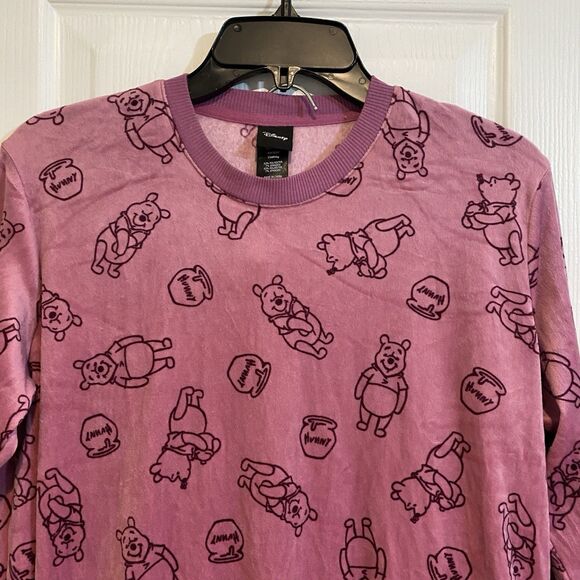 Disney Winnie the Pooh PJs two piece, pink velvety soft cozy Womens Small - Picture 2 of 11